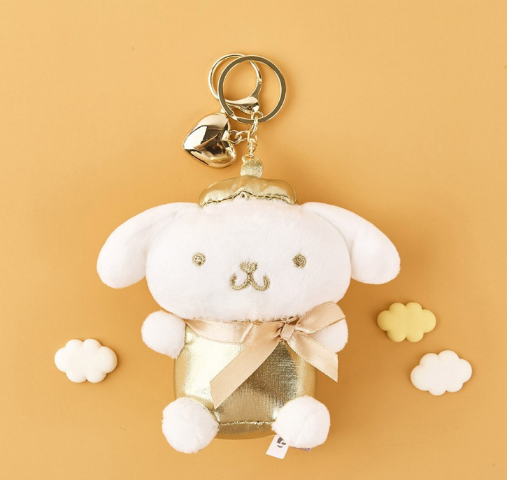 Sanrio Gold Heart 3" Keyring Pompompurin