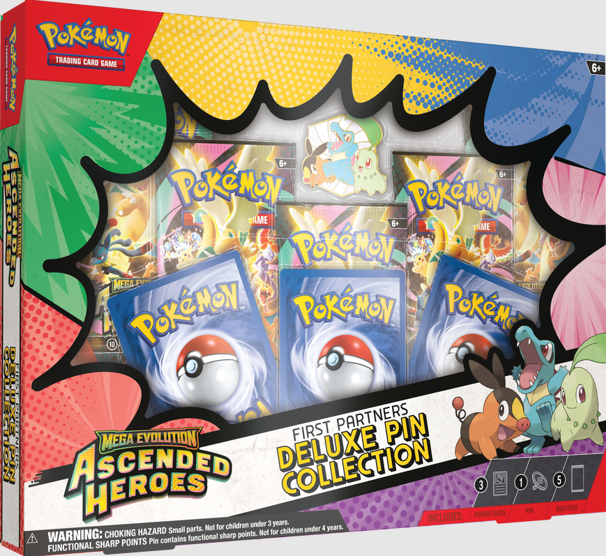Pokemon TCG: Mega Evolution Ascended Heroes-First Partners Deluxe Pin Collection