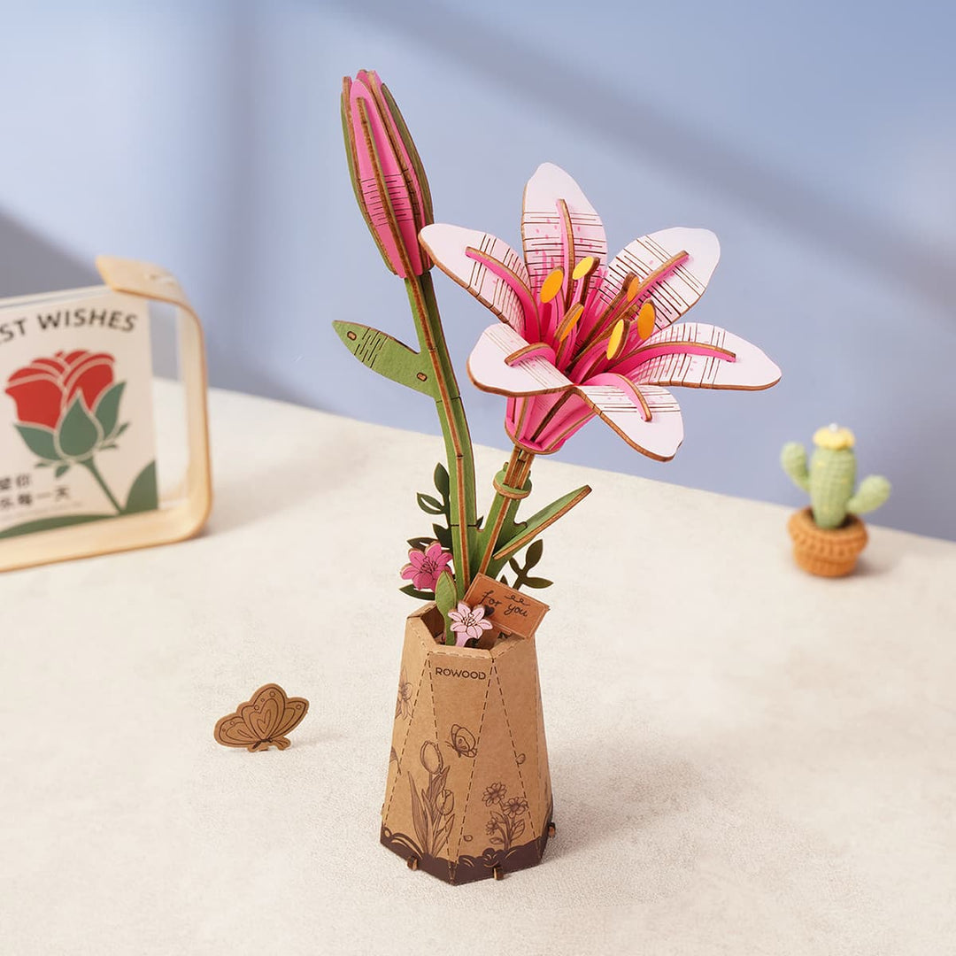Rolife Rowood Flower Series TW071 Pink Lily