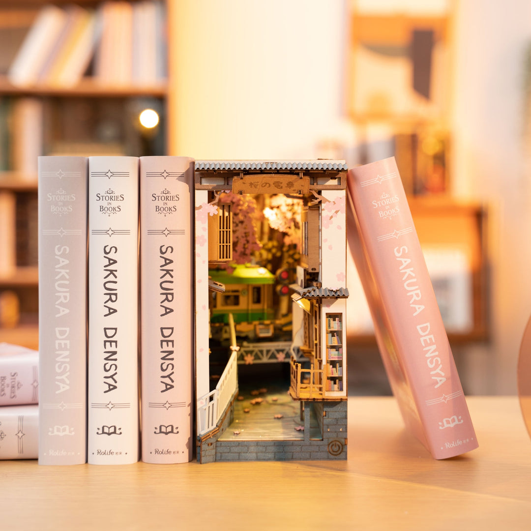 Rolife DIY House Book Nook Series TGB01 Sakura Tram