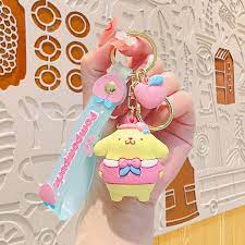 Sanrio Peach Pompompurin Keychain